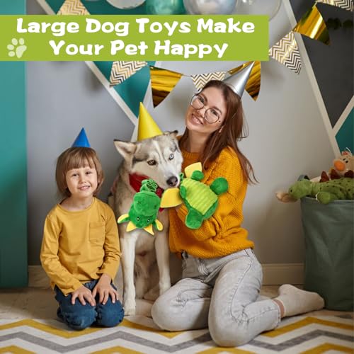 Large Squeaky Dog Toys (Green)