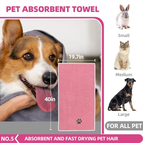 Bath Grooming Kit for Pets (6-Bath-Pink)