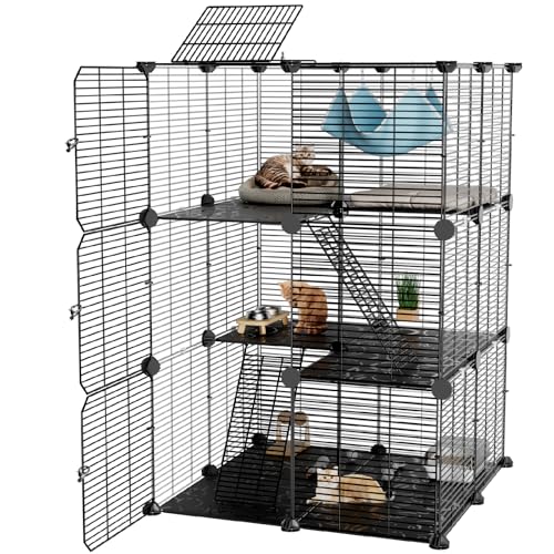 Large Cat Cage Indoor (L - 27.6" × 27.6" × 41.3")