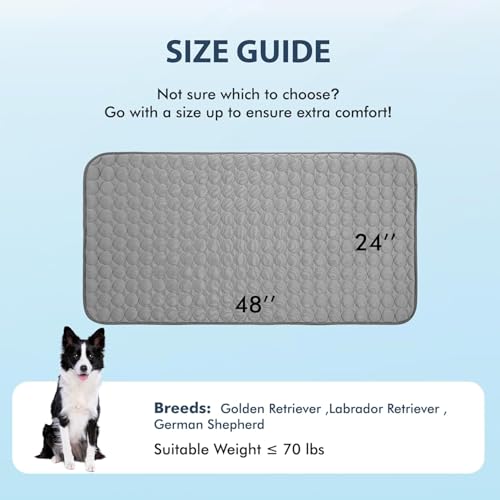Summer Cooling Mat & Sleeping Pad (48" x 24" / Dark Grey)