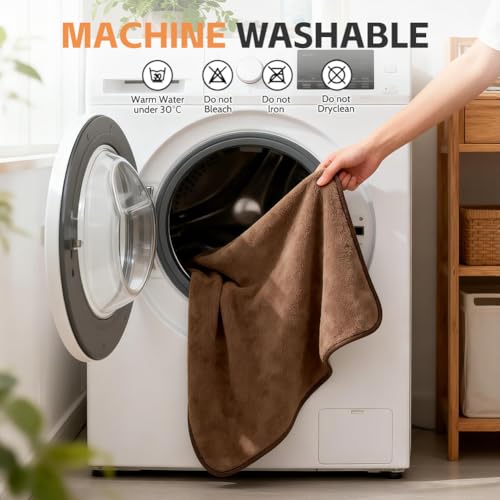 Washable Pee Pads for Dogs (65"x48" -1 Pack / Brown)