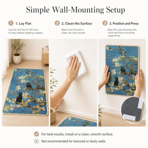 Art Sisal Cat Scratcher Mat (Almond Blossoms)