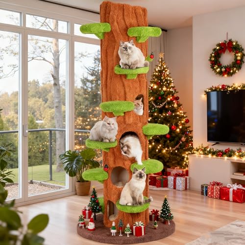 90.5 Inch Luxury Cat Tree with Scratching Post (90.5" / Green)