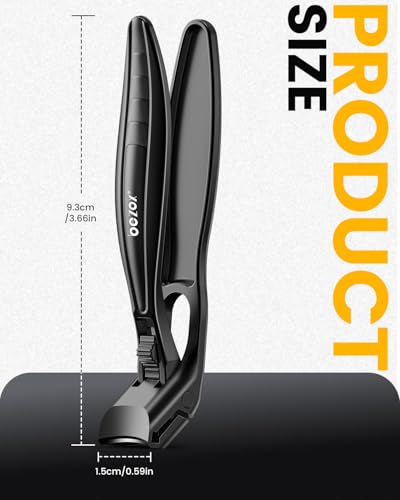 Toe Nail Clippers for Thick Nails for Seniors with Safety Lock (Black / Medium)