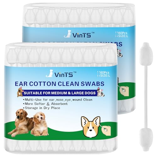 100PCS Cotton Dog Ear Cleaning Swabs