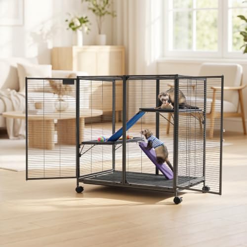 Metal Small Animal Cage 37.8" H 3 (35.4"L x 22.8"W x 37.8"H)