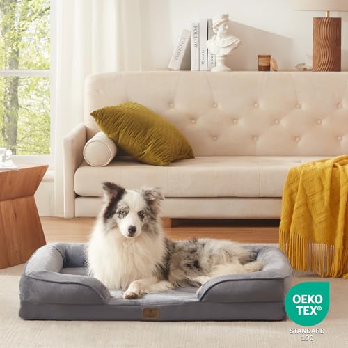 Orthopedic Dog Bed (38.0"L x 28.0"W x 6.5"Th / Dark Grey)