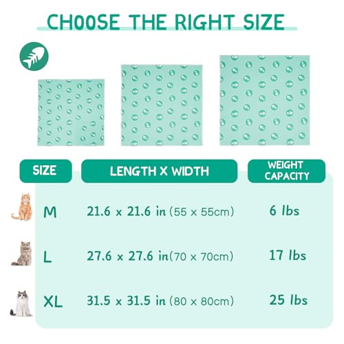 Cat Grooming Wrap for Nail Trimming (M-21.6in ( Weight:< 6lbs ) / GreenBone)