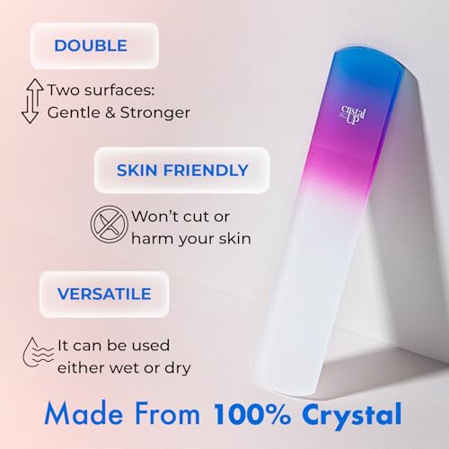 Crystal Nail and Feet Care Kit (2-Piece Set / Purple & Fucsia)