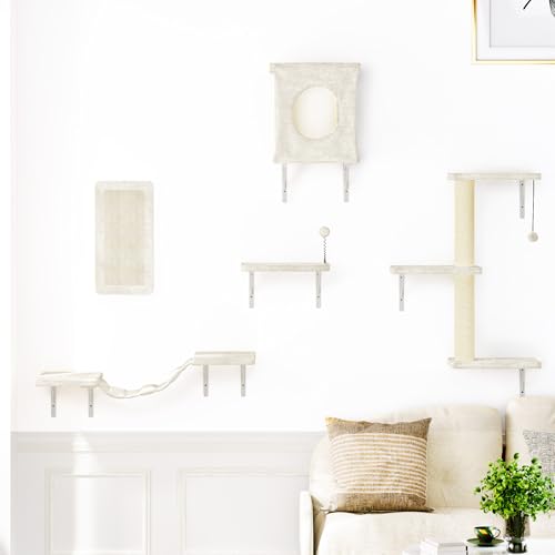Cat Wall Shelves Set (Beige)