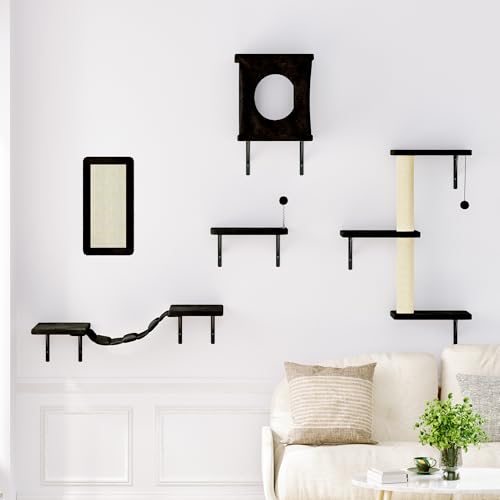 Cat Wall Shelves Set (Black)