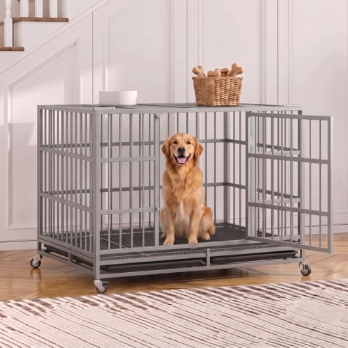 48“ Heavy Duty Dog Crate (Silver)