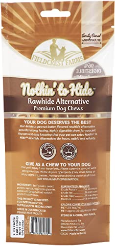 Nothing to Hide Natural Rawhide Alternative Twist Stix for Dogs (2.3 Ounce (Pack of 3))