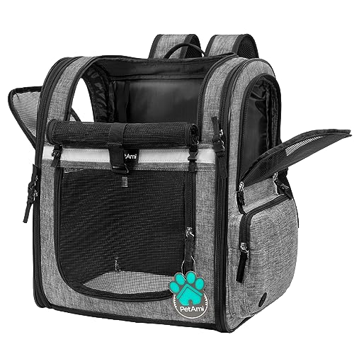 Dog Backpack Carrier for Cats (Heather Grey)