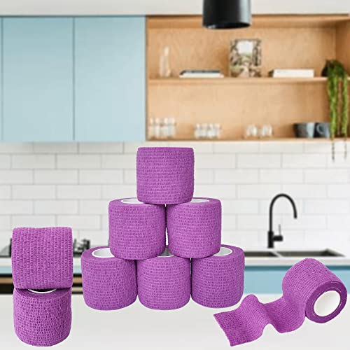 2 Inches Self Adhesive Bandage Wrap Cohesive Wrap (2 Inch / Purple)