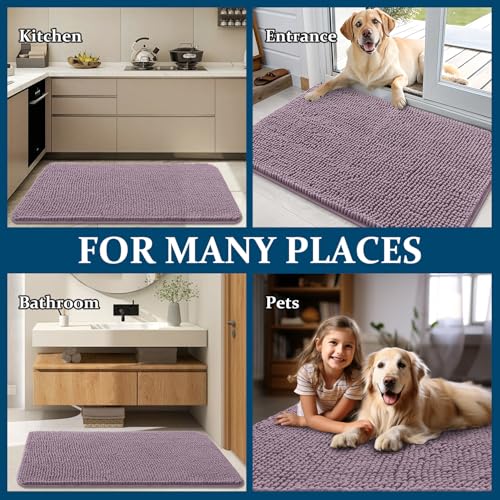 Dog Door Mat for Muddy Paws 44x24 (Deep Plum / 44" X 24")