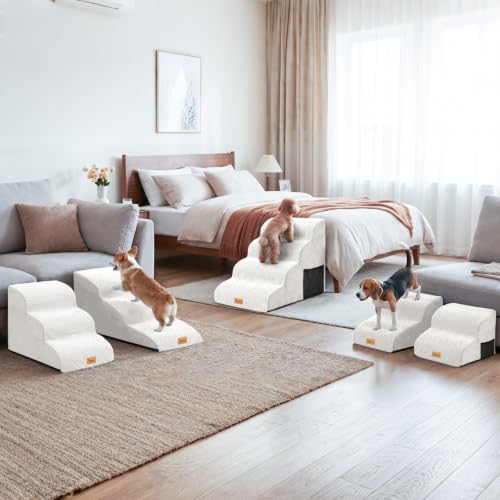 High Density Foam Pet Steps 2 Tiers (White / 15.7*15.7*11.8)