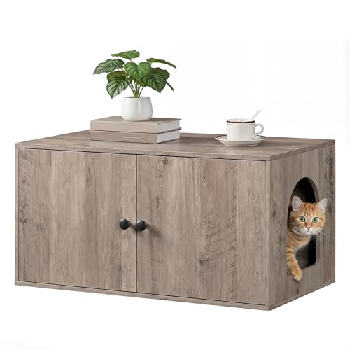 Cat Litter Box Enclosure (Greige)