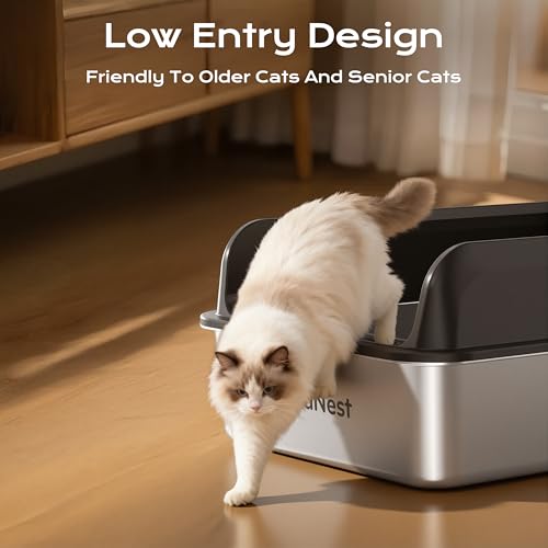 XXXL Stainless Steel Litter Box (XXX-Large / Black)