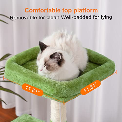 Cat Tree with Toy (Green / 43.3 inch)