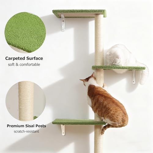 Wall Mounted Cat Tree (green)