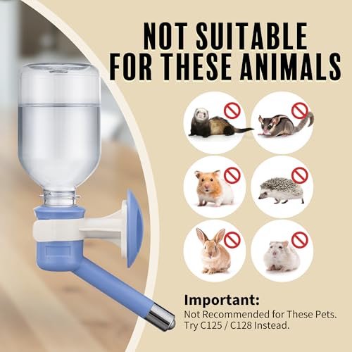 Patented No Drip Dog Water Bottle (C590 Blue / Small Sized Dogs and Cats-10.2 fl.oz)