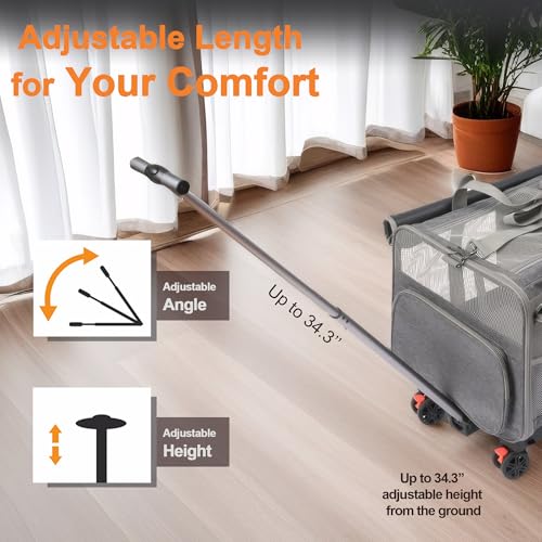 Large Cat Carrier with Wheels