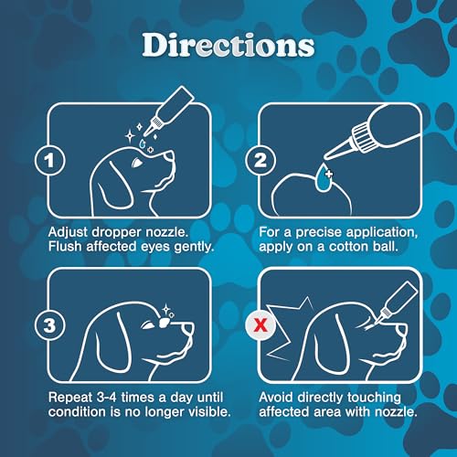 Large Pet Eye Wash 5.1 oz Gentle Eye Irritation Solution for Pets Removes Dirt (1 count)