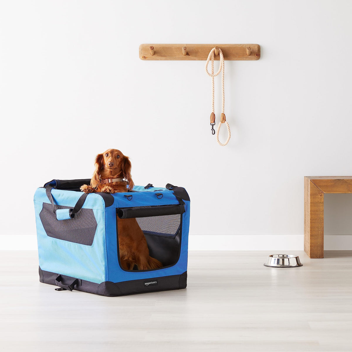 Portable Soft Pet Dog Crate Carrier Kennel (BLUE / 26.0"L x 18.0"W x 18.0"H)