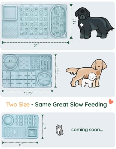 Slow Feeder Bowl for Dogs and Cats (Mint Green)