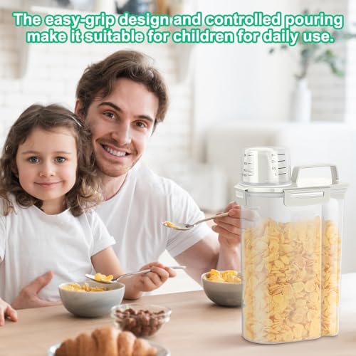 Rice Storage Container 3 to 5 Lbs (3Qt-Beige)
