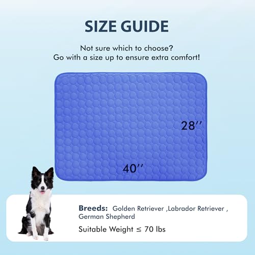 Summer Cooling Mat & Sleeping Pad (40" x 28" / Navy Blue)