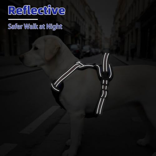 No Pull Tactical Dog Harness for Large (Stars / Large)