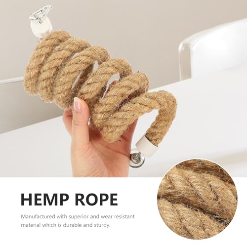 Bird Rope Perch Parrot Stand Rope Toy with Stable Clips 59.05 in Hanging Swing for Parakeets Lovebirds Cockatiels Bird Cage Accessory