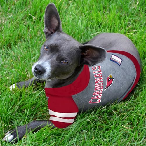 Hoodie for Dogs & Cats. NFL Football Licensed Dog Hoody Tee Shirt (Large / Arizona Cardinals)