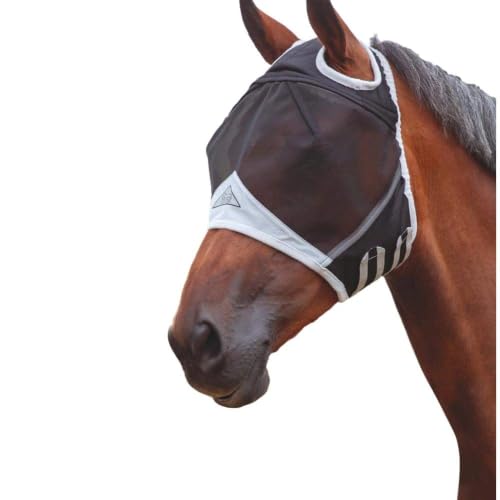 Fine Mesh Fly Mask with Ear Holes (Small Pony / Black)