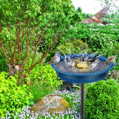 Bird Baths for Outside (Blue)