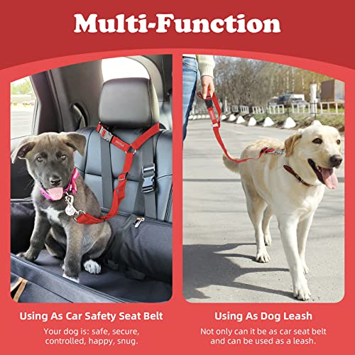 Dog Seat Belt for Car (Red)