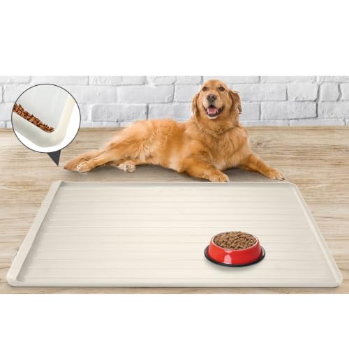 Dog mat for Food and Water (Cream / 39.4''x27'')