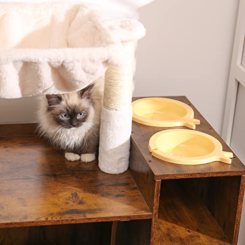 Cat Tree Tower (L (28.3"×17.7"×48.0") / Rustic Brown)