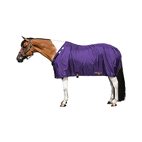 Dura Nylon Horse Stable Sheet (Horse Size 72 / V-Free | Closed Front | Legstrap / Purple)