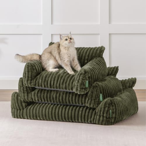 Cute Couch Bed for Pets (30.0"L x 20.0"W x 10.0"Th / Green)