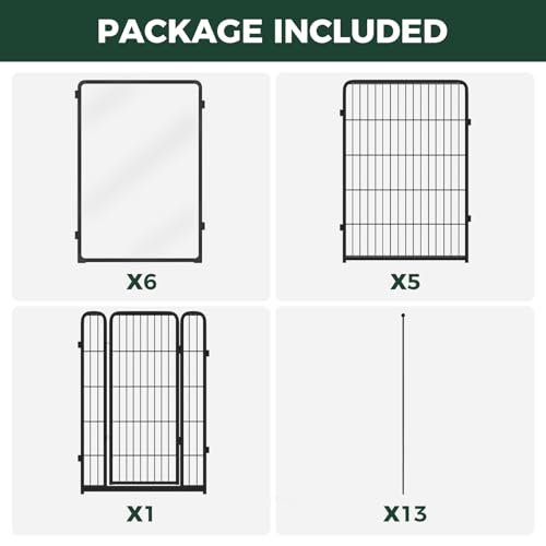 AuraSpace Pro Acrylic & Wire Mesh Indoor Dog Playpen (Black / 40"H)