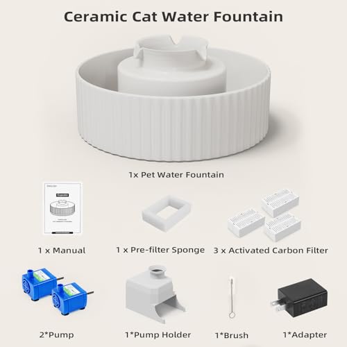 Ceramic Cat Water Fountain
