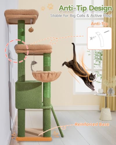 Sturdy Cat Tree (Cactus / 58.7 Inches)