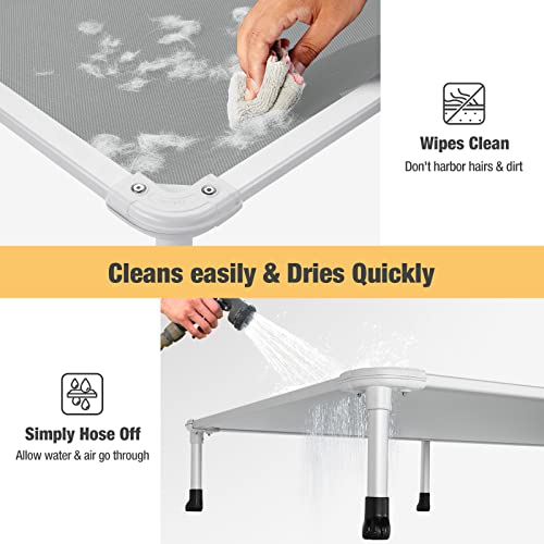 Chew Proof Elevated Dog Bed (Gray / 49.0"L x 33.0"W x 9.0"Th)