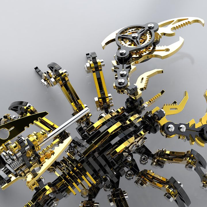 Scorpion 3D Metal Puzzles Kits for Adults Teens (Golden+black)