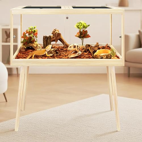 Bearded Dragon Tank with Legs (Oak / 30Gallons, 31inch)