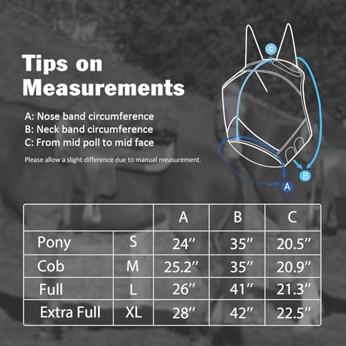 Pro Luminous Horse Fly Mask Standard with Ears UV Protection for Horse Coral Orange (Coral Orange/Navy / Small (Yearling))