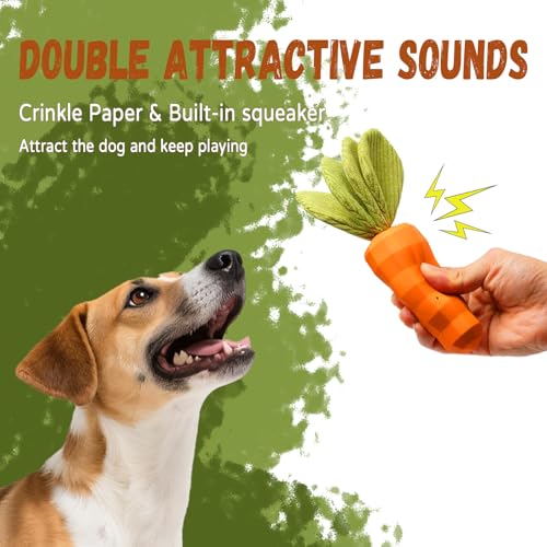 Dog Chew Toys for Aggressive Chewers (carrot orange)